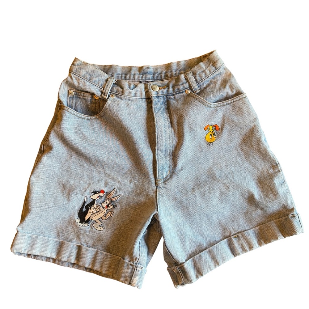 Looney Tunes Denim Shorts with Bugs Bunny and Tweety embroidered Jeans Shorts 10